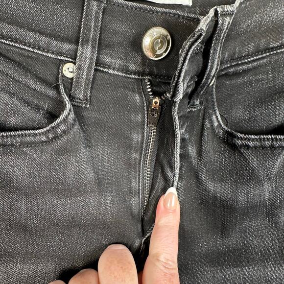 AYR Women’s The Shade Crop Flare Jeans in Distressed Black Size 25 - Picture 10 of 15